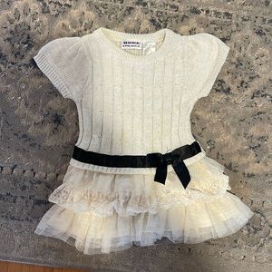 Ivory glittered dress